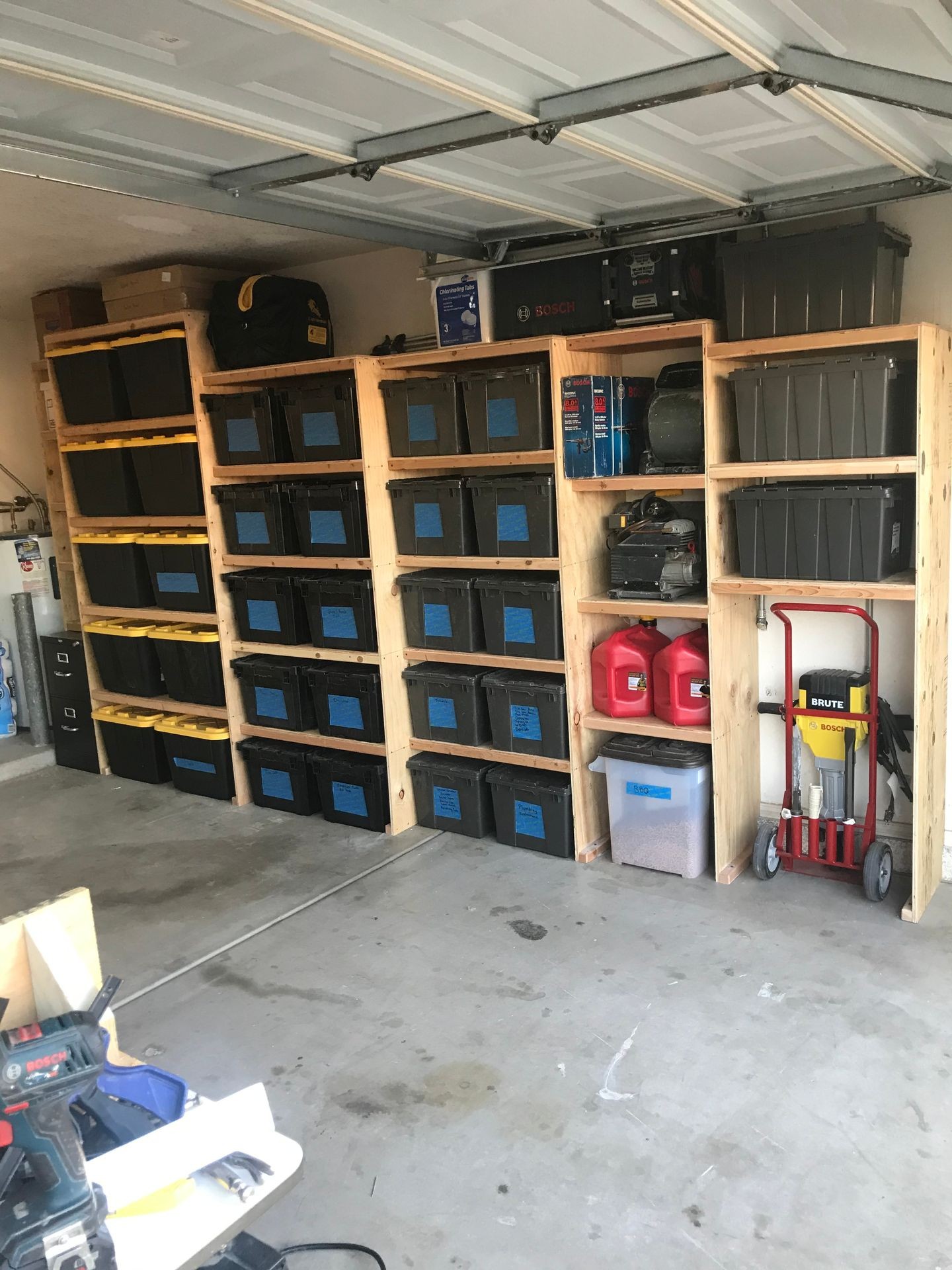 Custom garage shelving and design